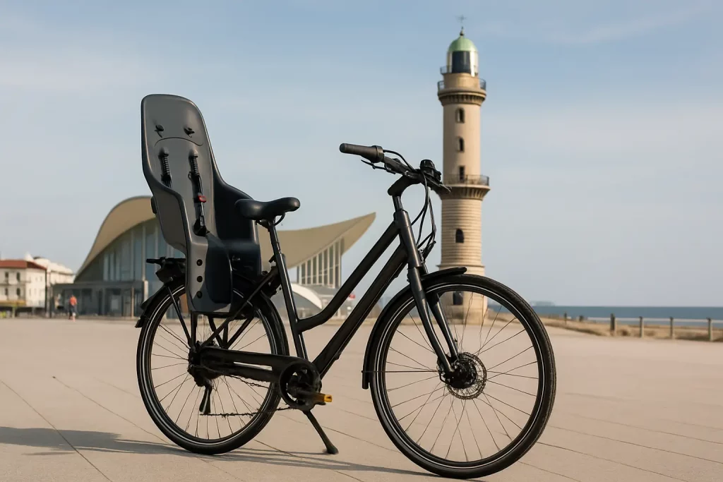 Fahrrad mieten mit Kindersitz in Warnemünde