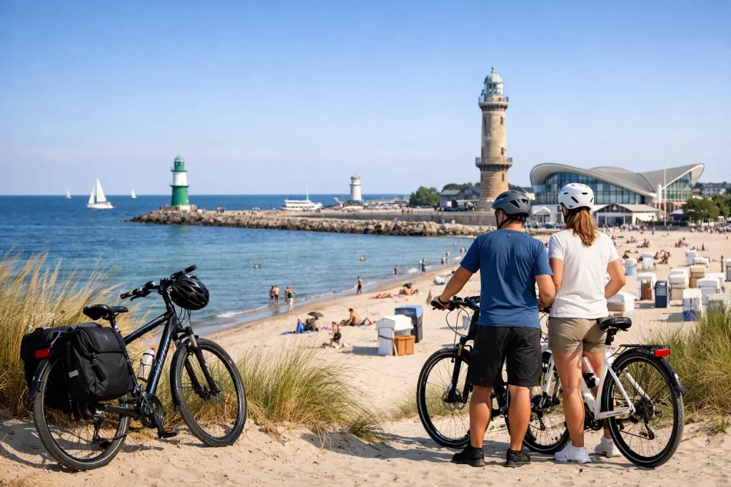 Mit dem Rad ab Warnemünde an der Ostsee