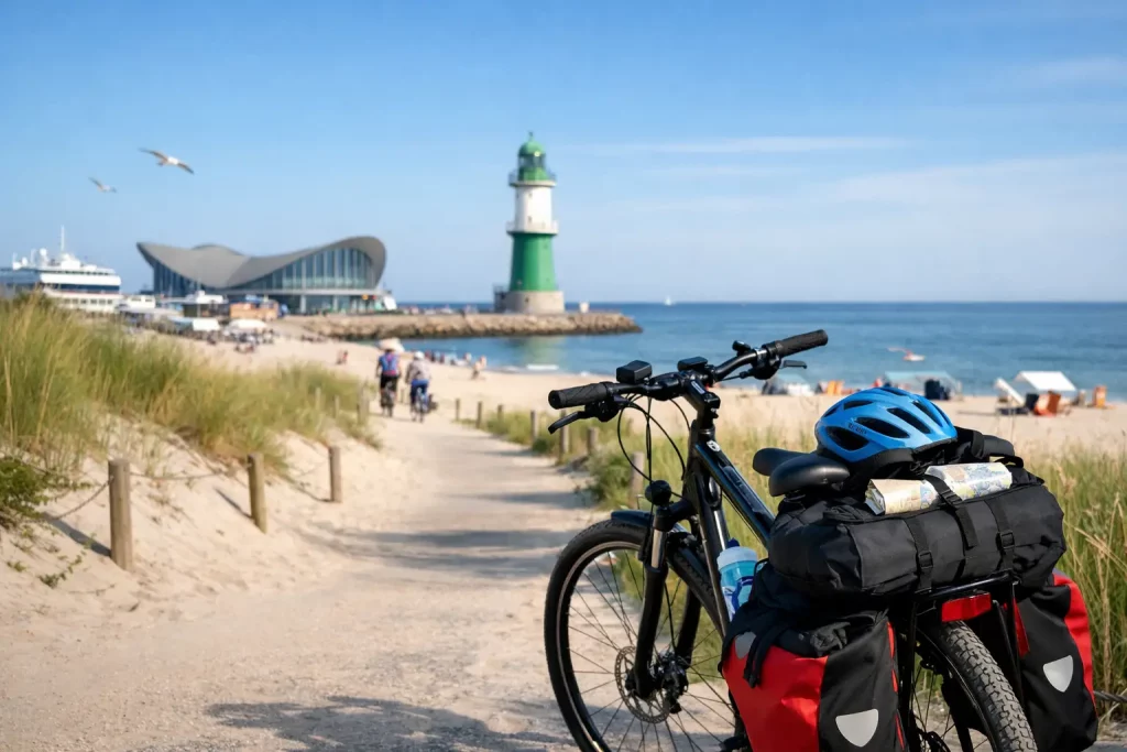 Ostseeküstenradweg Einstieg Warnemünde